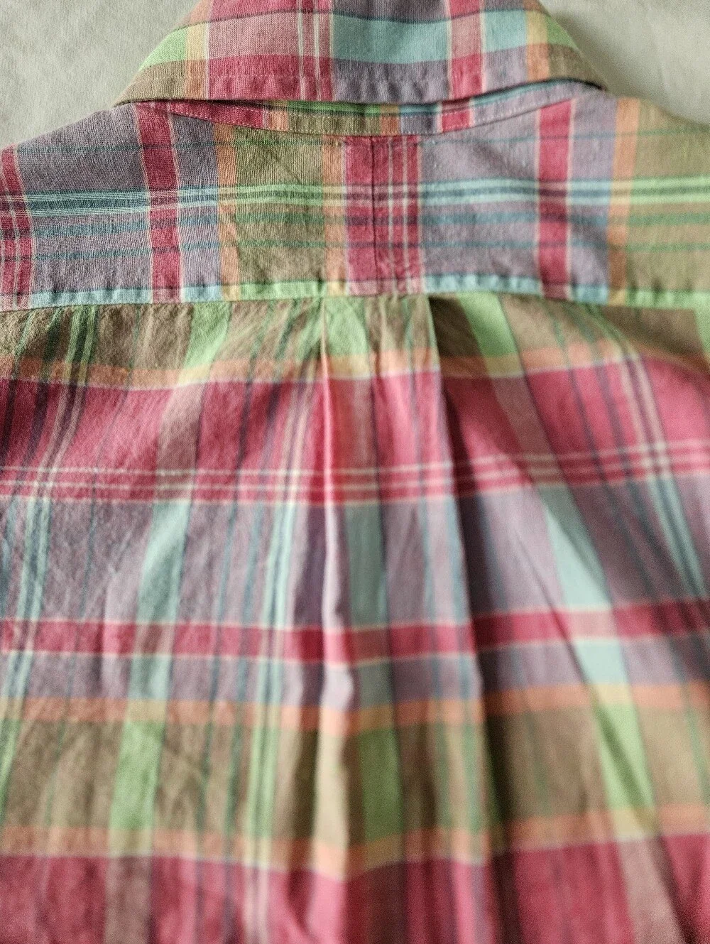 POLO RALPH LAUREN Authentic Indian Madras Plaid Short Sleeve Shirt | SZ  M